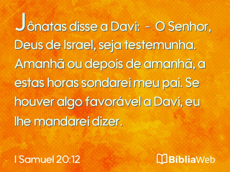 I Samuel 20:12 em imagem para compartilhar