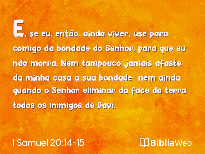 I Samuel 20:14-15 em imagem para compartilhar