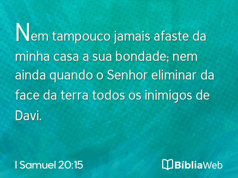 I Samuel 20:15 em imagem para compartilhar