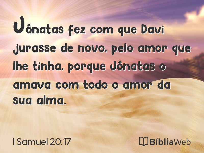 I Samuel 20:17 em imagem para compartilhar