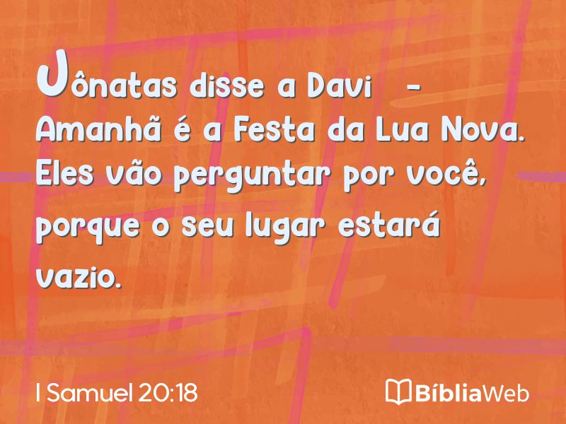I Samuel 20:18 em imagem para compartilhar