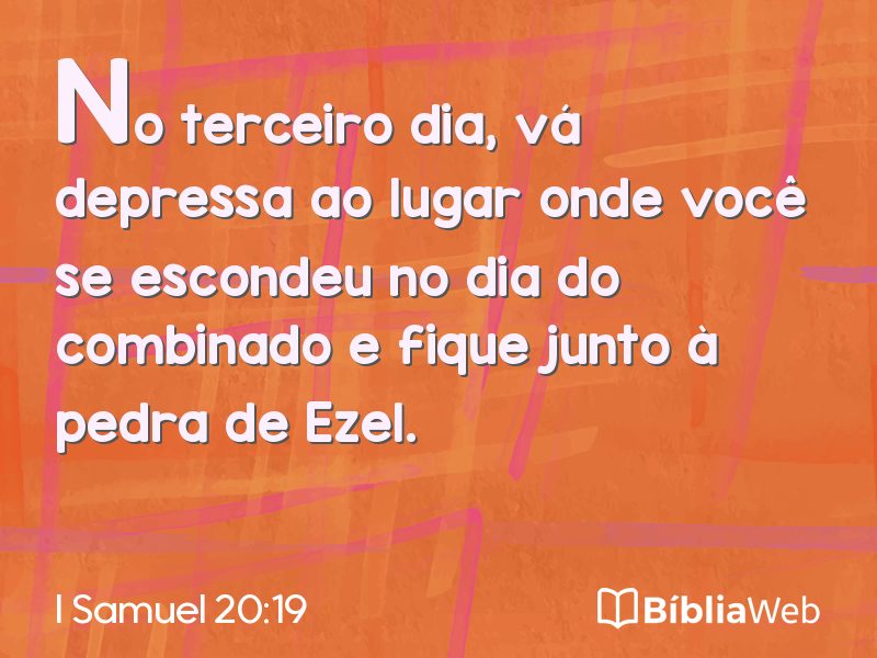 I Samuel 20:19 em imagem para compartilhar