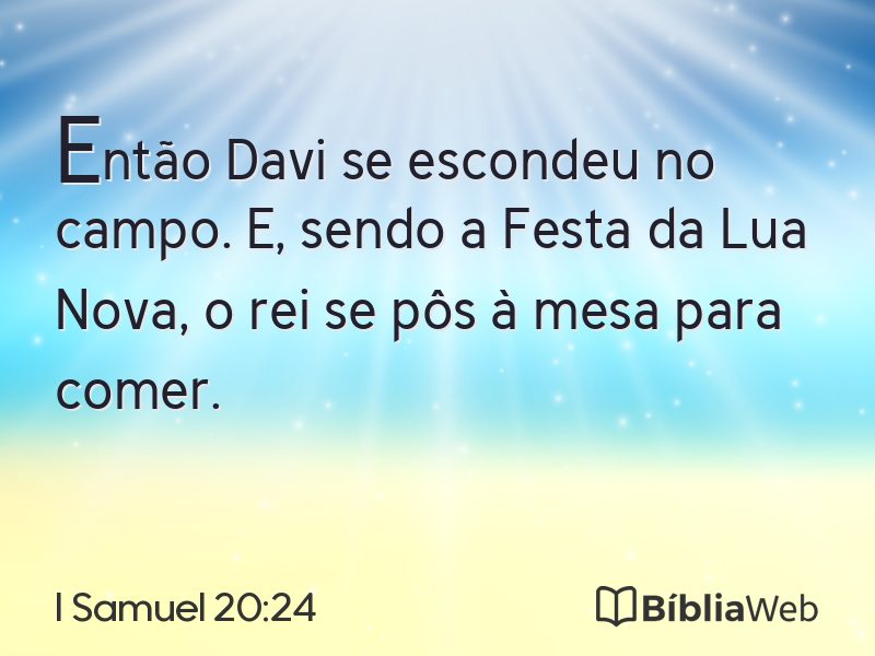 I Samuel 20:24 em imagem para compartilhar