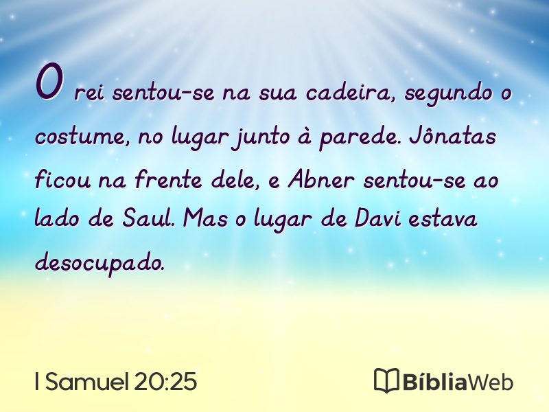 I Samuel 20:25 em imagem para compartilhar