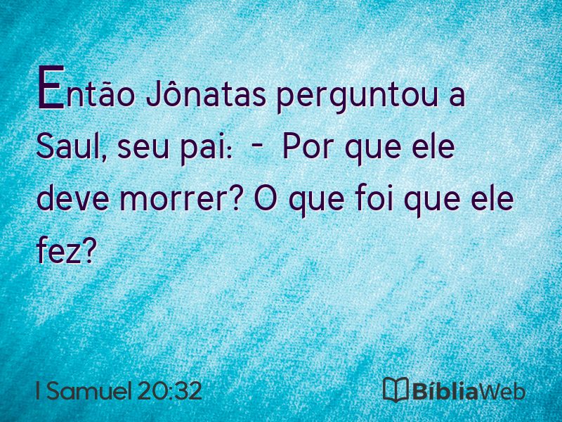 I Samuel 20:32 em imagem para compartilhar
