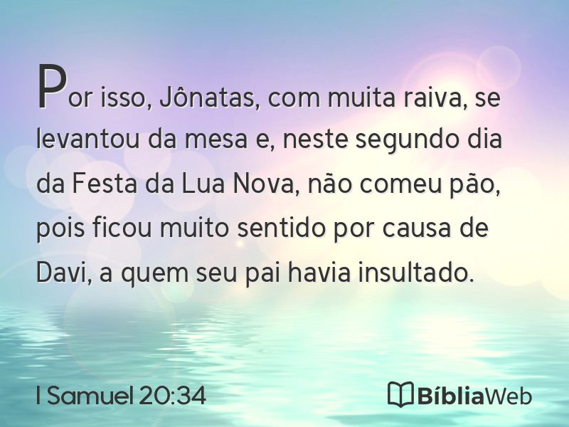 I Samuel 20:34 em imagem para compartilhar