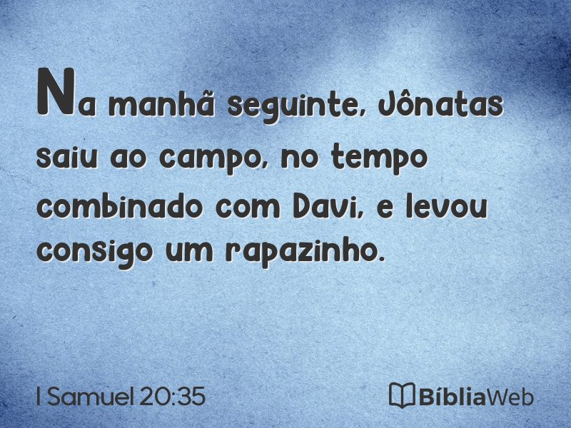 I Samuel 20:35 em imagem para compartilhar
