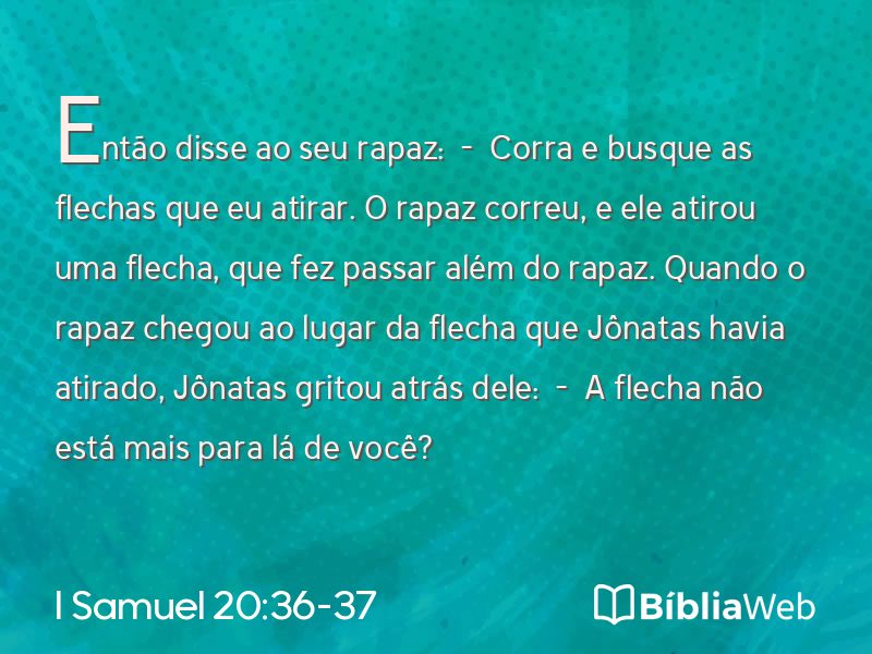 I Samuel 20:36-37 em imagem para compartilhar