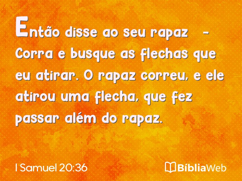 I Samuel 20:36 em imagem para compartilhar