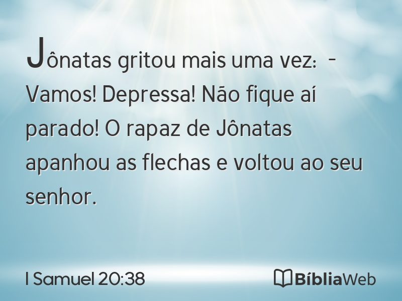 I Samuel 20:38 em imagem para compartilhar