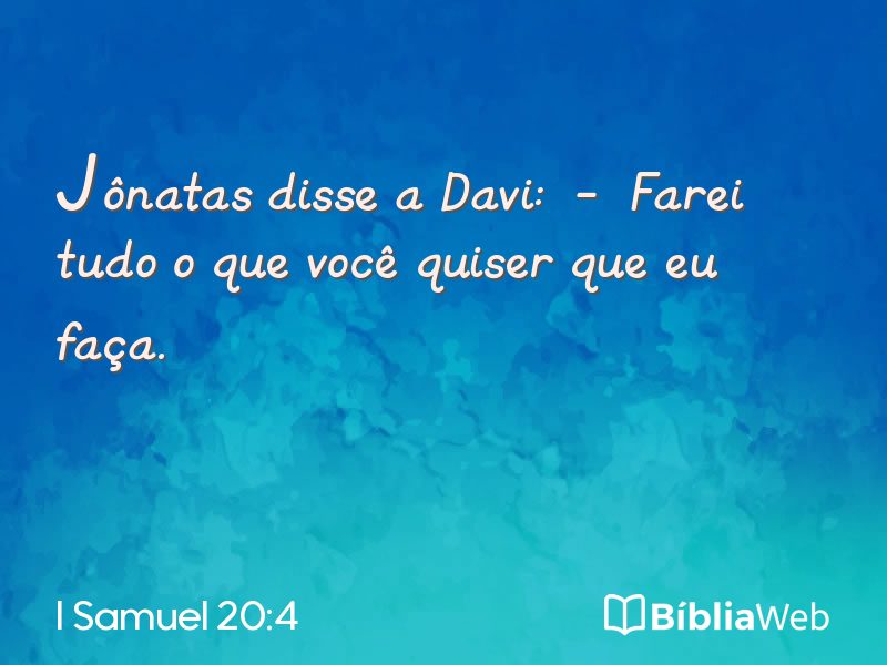 I Samuel 20:4 em imagem para compartilhar