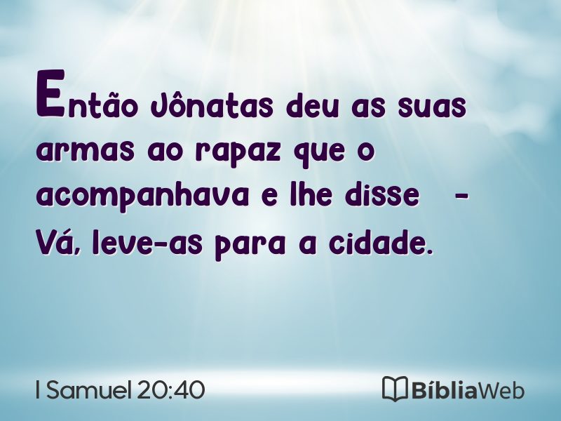 I Samuel 20:40 em imagem para compartilhar