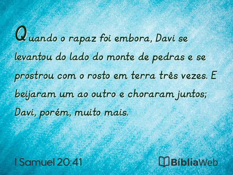 I Samuel 20:41 em imagem para compartilhar