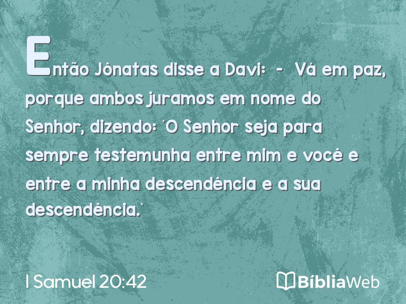 I Samuel 20:42 em imagem para compartilhar