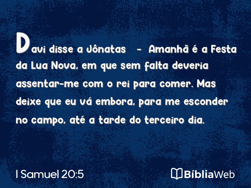 I Samuel 20:5 em imagem para compartilhar