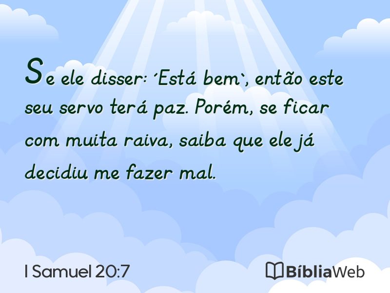 I Samuel 20:7 em imagem para compartilhar