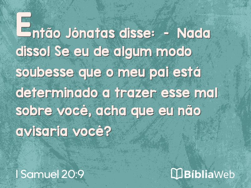 I Samuel 20:9 em imagem para compartilhar