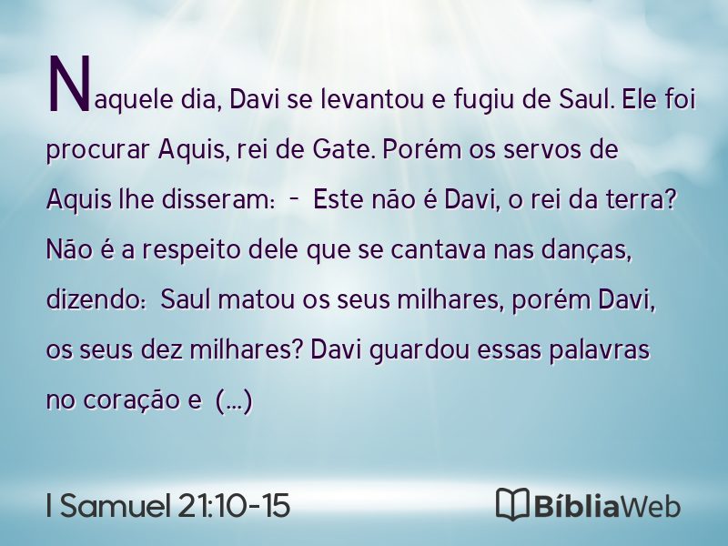 I Samuel 21:10-15 em imagem para compartilhar