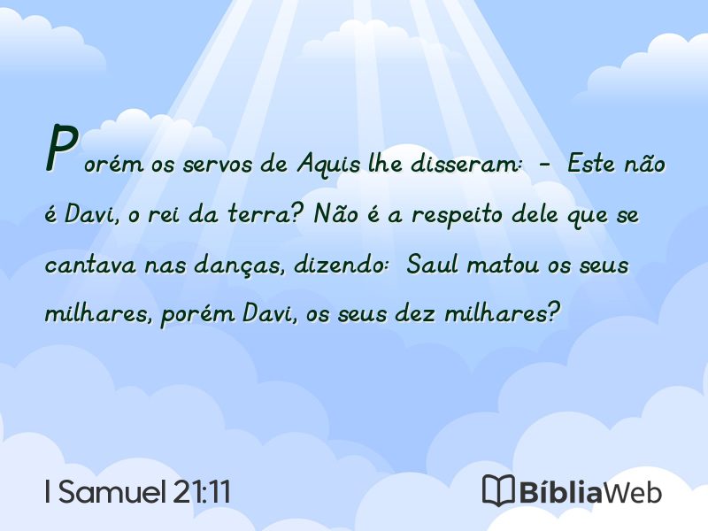 I Samuel 21:11 em imagem para compartilhar
