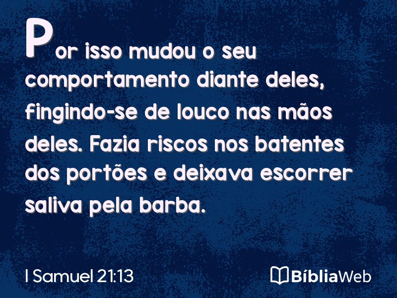 I Samuel 21:13 em imagem para compartilhar
