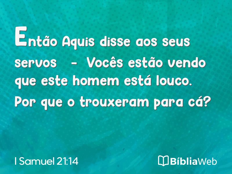 I Samuel 21:14 em imagem para compartilhar