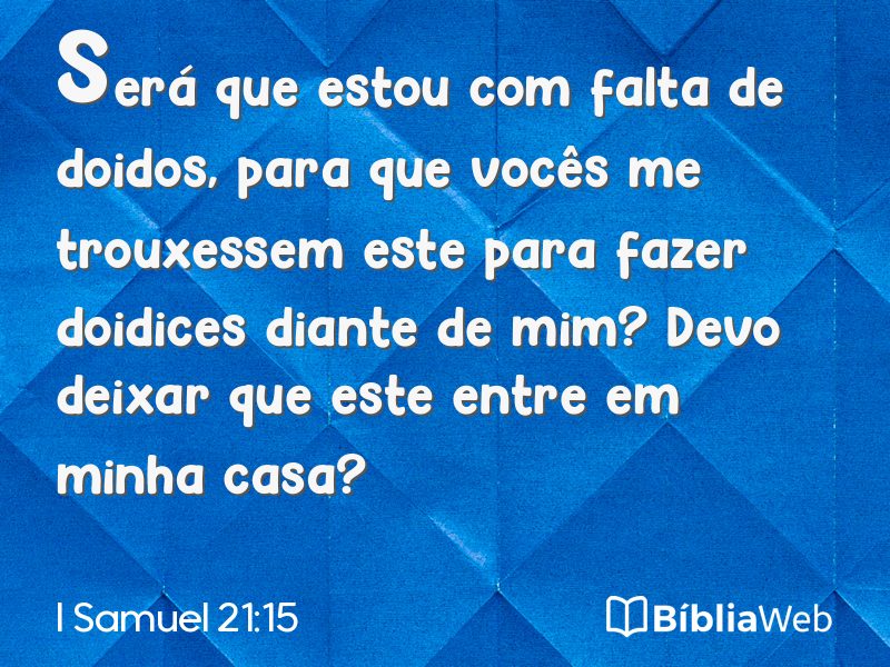 I Samuel 21:15 em imagem para compartilhar
