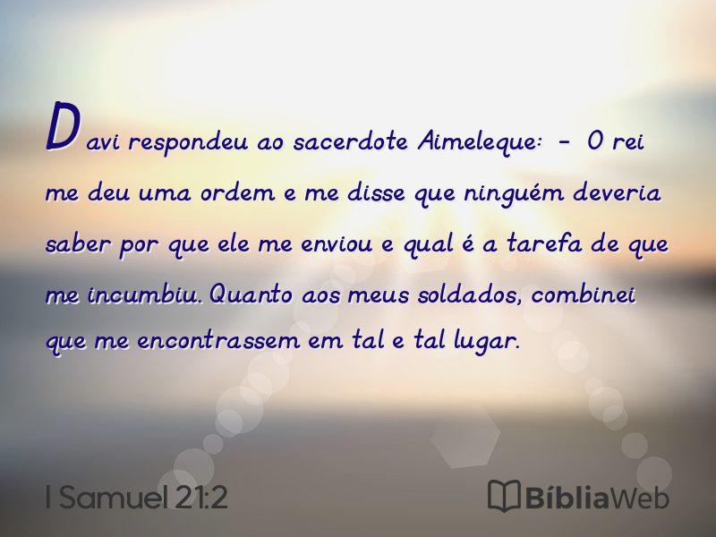 I Samuel 21:2 em imagem para compartilhar