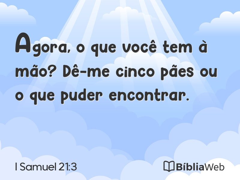 I Samuel 21:3 em imagem para compartilhar