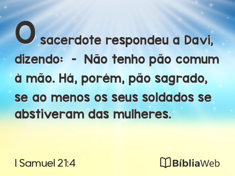I Samuel 21:4 em imagem para compartilhar