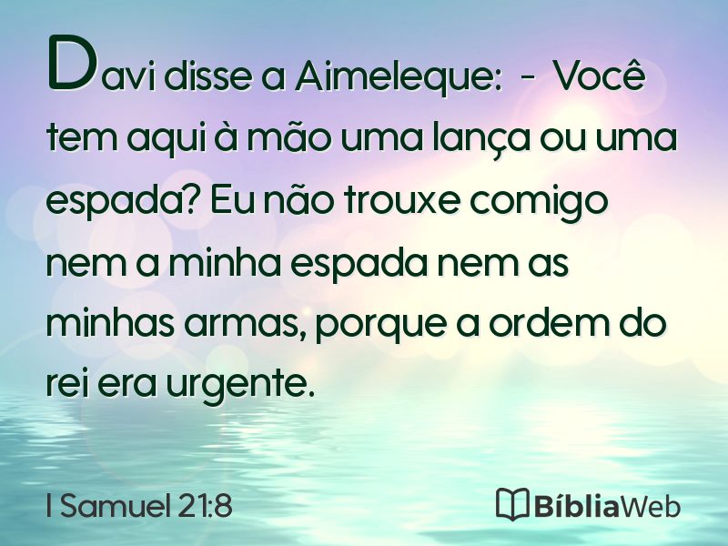I Samuel 21:8 em imagem para compartilhar