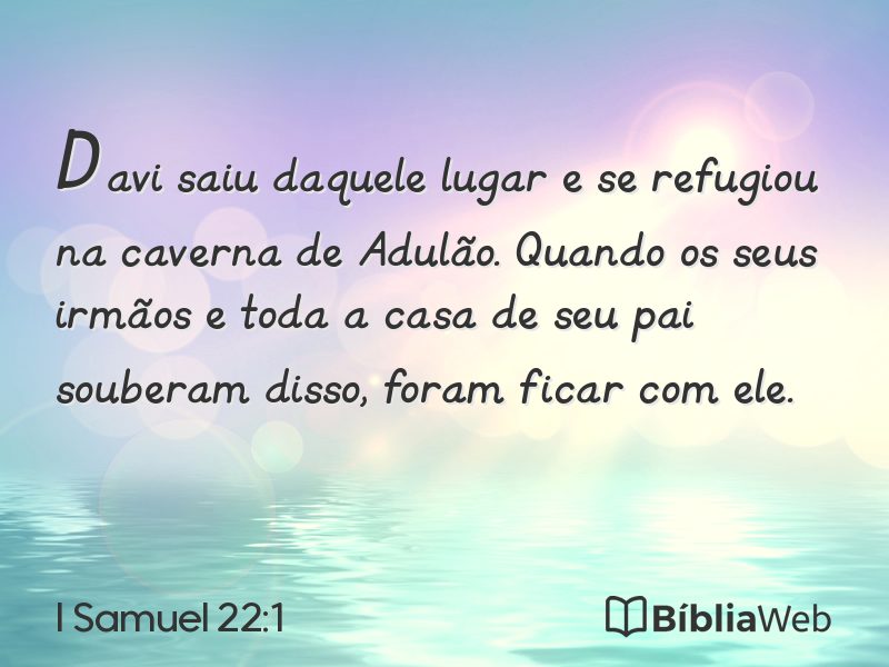 I Samuel 22:1 em imagem para compartilhar