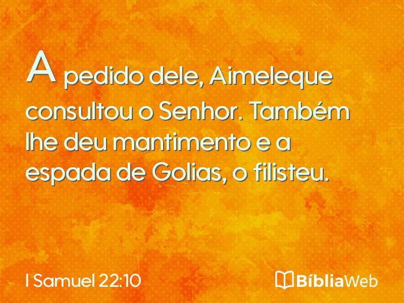 I Samuel 22:10 em imagem para compartilhar