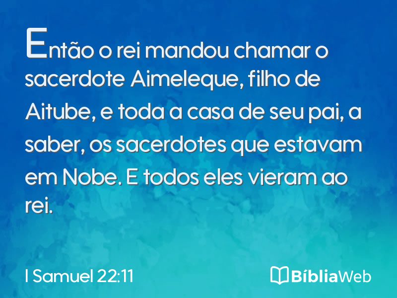 I Samuel 22:11 em imagem para compartilhar