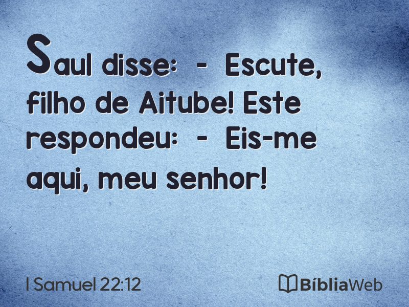 I Samuel 22:12 em imagem para compartilhar