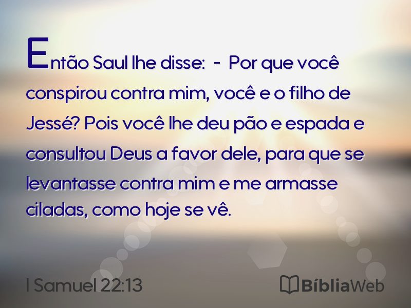 I Samuel 22:13 em imagem para compartilhar