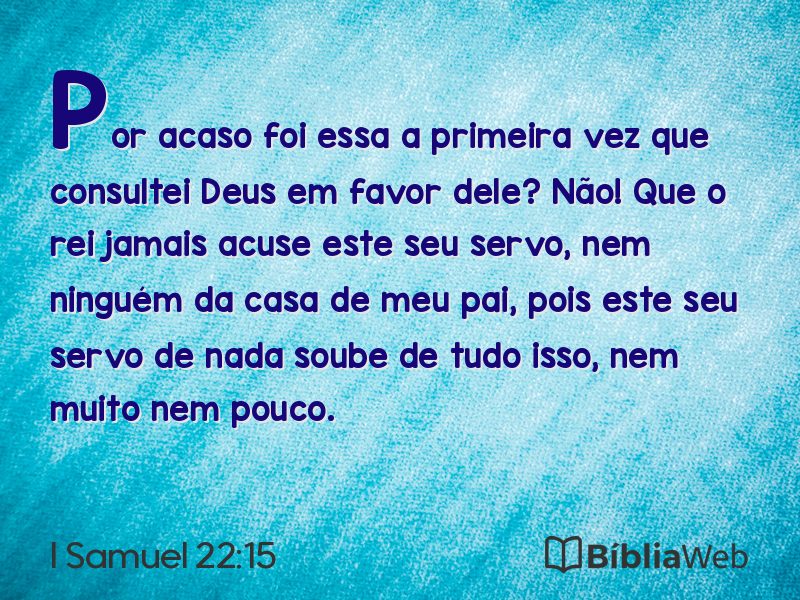I Samuel 22:15 em imagem para compartilhar