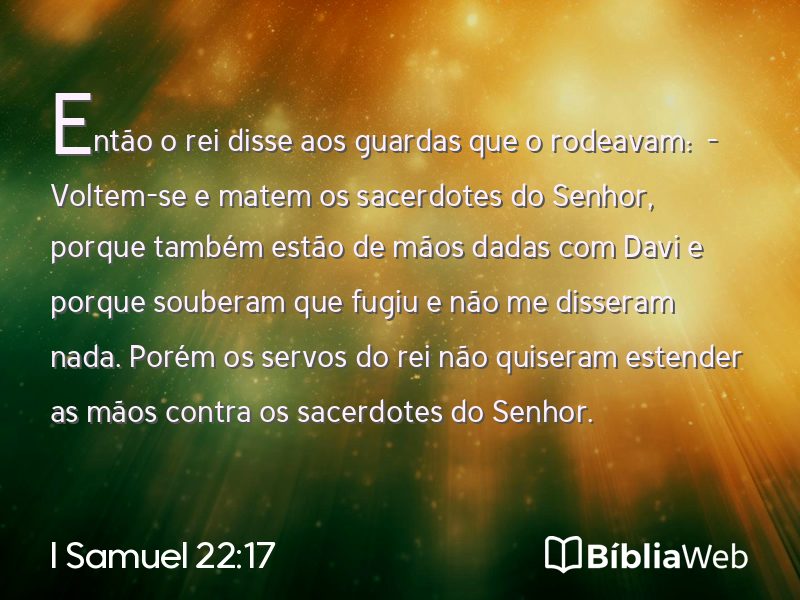 I Samuel 22:17 em imagem para compartilhar