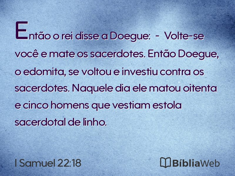 I Samuel 22:18 em imagem para compartilhar