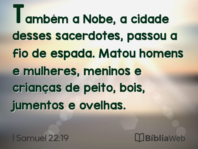 I Samuel 22:19 em imagem para compartilhar