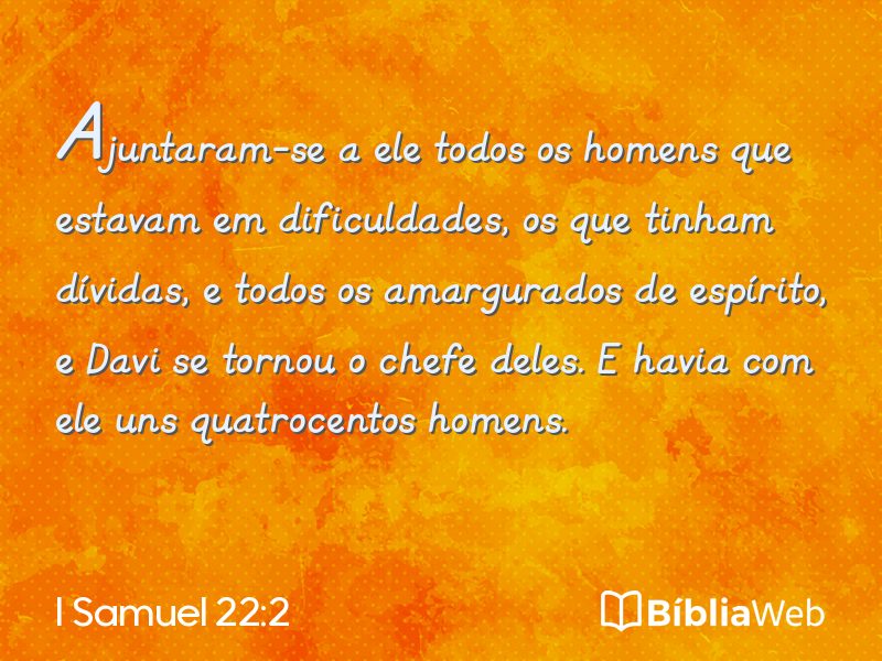 I Samuel 22:2 em imagem para compartilhar
