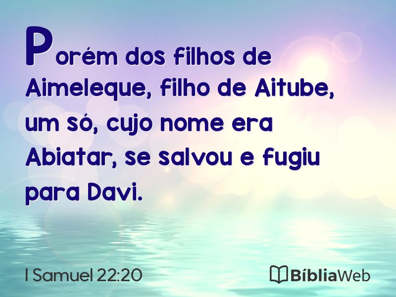 I Samuel 22:20 em imagem para compartilhar