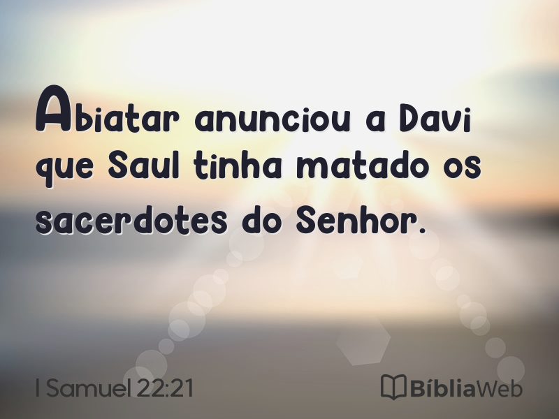 I Samuel 22:21 em imagem para compartilhar