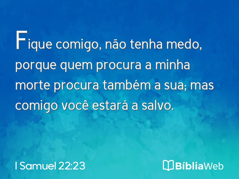 I Samuel 22:23 em imagem para compartilhar