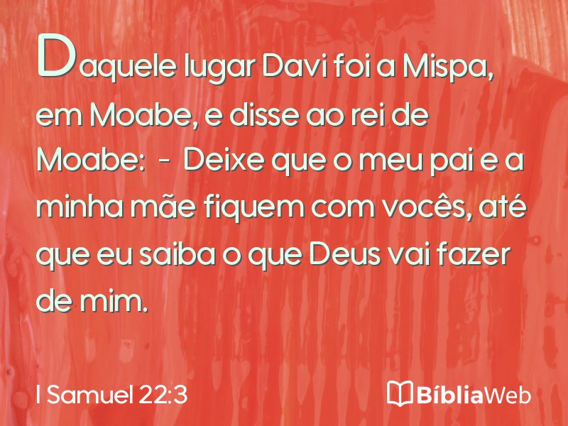 I Samuel 22:3 em imagem para compartilhar