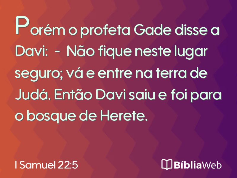 I Samuel 22:5 em imagem para compartilhar