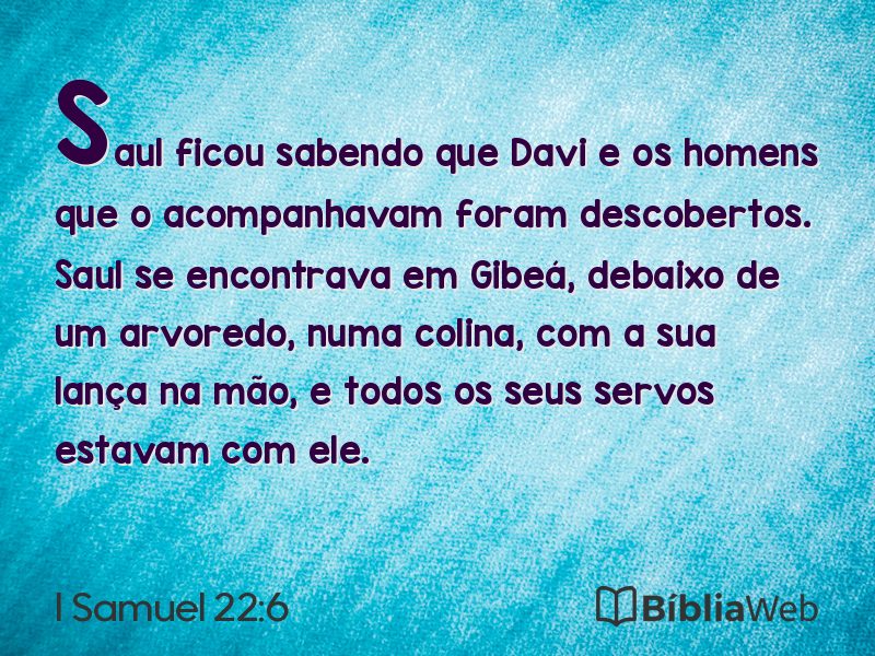 I Samuel 22:6 em imagem para compartilhar