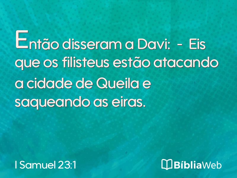 I Samuel 23:1 em imagem para compartilhar