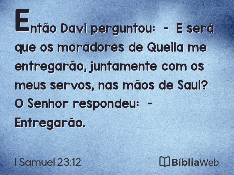 I Samuel 23:12 em imagem para compartilhar