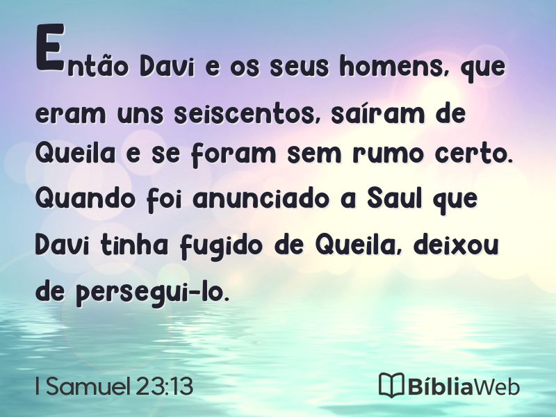 I Samuel 23:13 em imagem para compartilhar