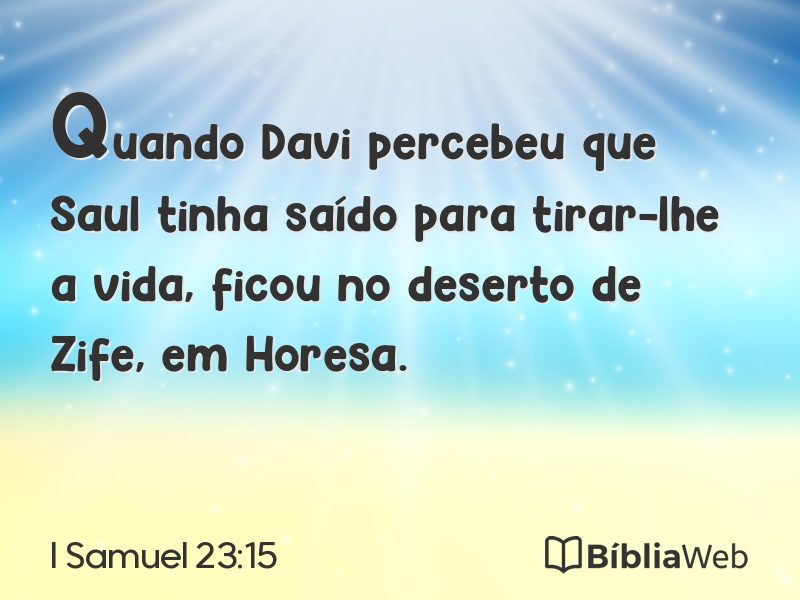 I Samuel 23:15 em imagem para compartilhar